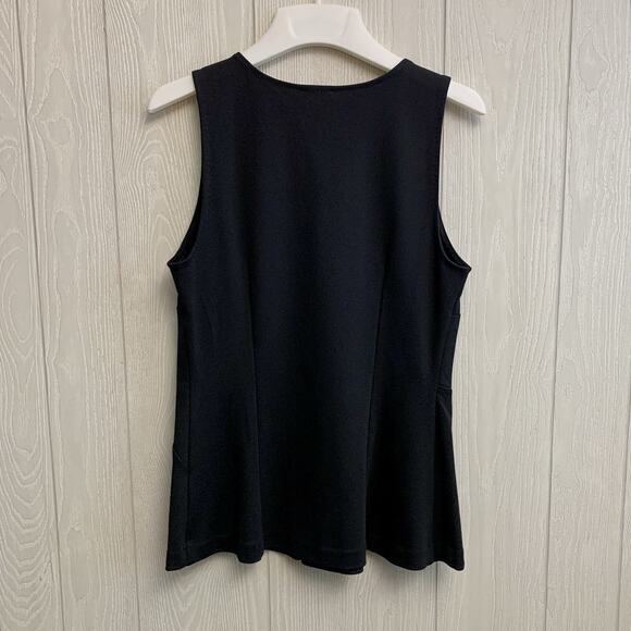 Ann Taylor Black Sleeveless V-Neck Top XS NWT - Picture 4 of 4